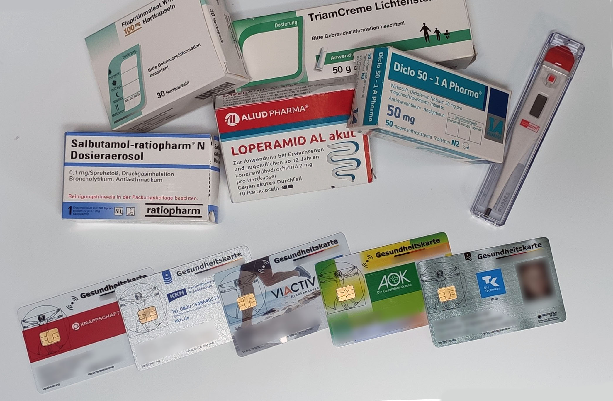 Versicherung und Pillen